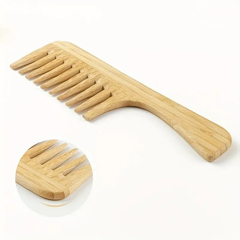 Natural Bamboo Large Wide Tooth